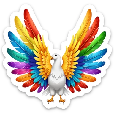 wings with colourful between HOLA CHENNAI text sticker