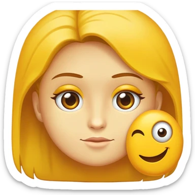 Rosto redondo amarelo de cartola e monóculo  sticker