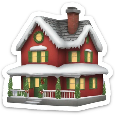 A Christmas house sticker
