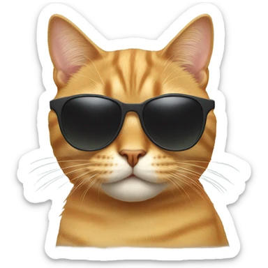 Cat with sunglasses sticker