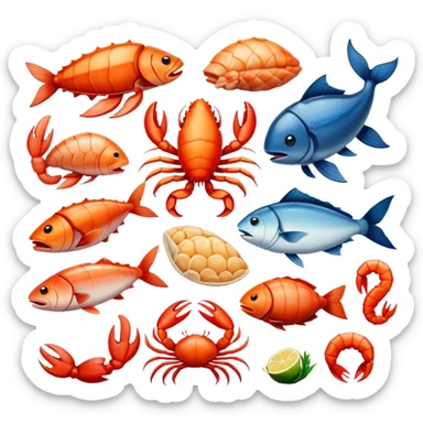 Seafood sticker