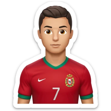 Cristiano Ronaldo soccer player with Portugal jersey sticker