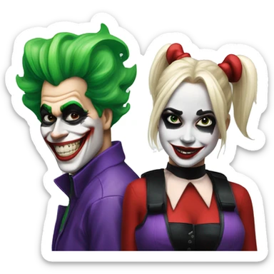 Joker and Harley quinn sticker