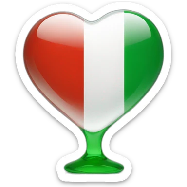 Italian flag made of glass sticker