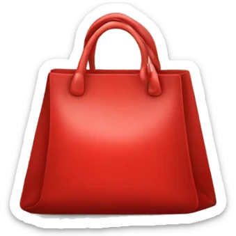 red bag simple with discount symbol sticker