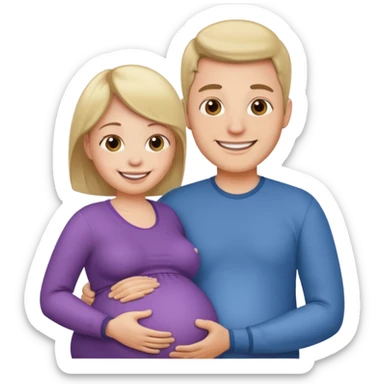 one man is pregnant. one man is not. sticker