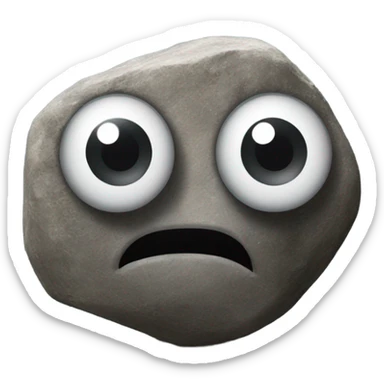 realistic rock with plastic googly eyes "Everything Everywhere All At Once" sticker