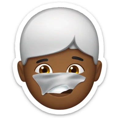 A Dominican man crying with mascara running down his face  sticker