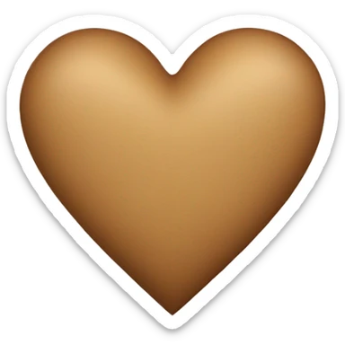 light brown heart sticker