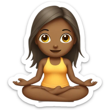 yoga girl in beach sticker
