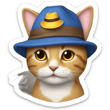 gato usando un gorro sticker