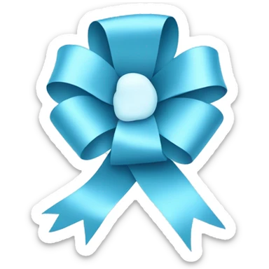  baby blue ribbon sticker