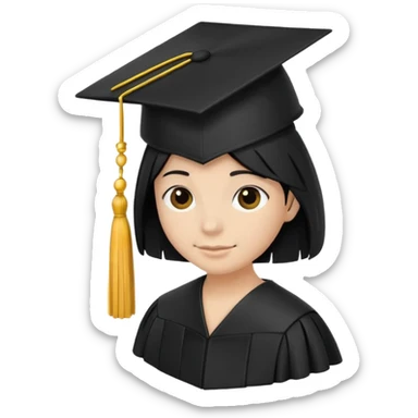 black graduation cap  sticker