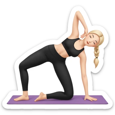 yoga girl sticker