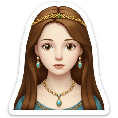  portrait of a Renaissance woman sticker