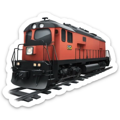 A electric locomotive (With little shiny black Kirby eyes) sticker