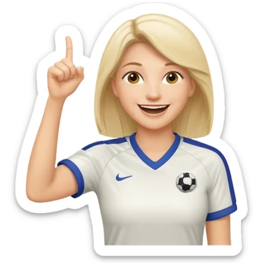 female soccer mentor cheering on the sidelines sticker