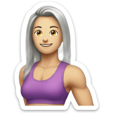 fitness arc en ciel sticker