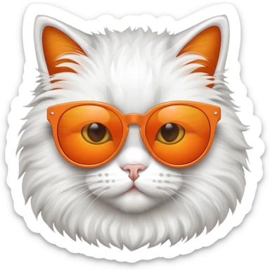 cat with sunglasses  sticker