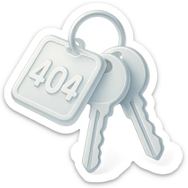 A set of 3D rendered car keys with a distinctive key fob displaying "404" - suggesting you can't start/access what you're looking for, but EuroHub has the keys to help you find the right page. sticker