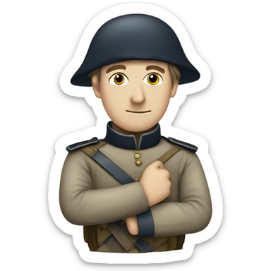 soldier with a bandaged hand in the Crimean War sticker