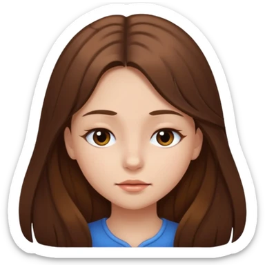 girl closed her left eye sticker