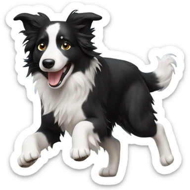 Border collie dancing sticker