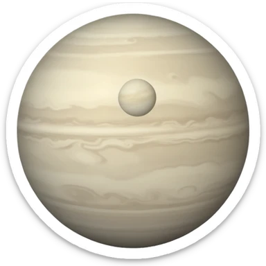 Venus planet emoji, pale grey sphere, hazy soft blurred surface all over, simple and round sticker