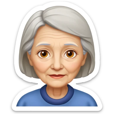 Old Lady 54 age sticker