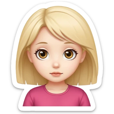 A cute chibi girl sticker