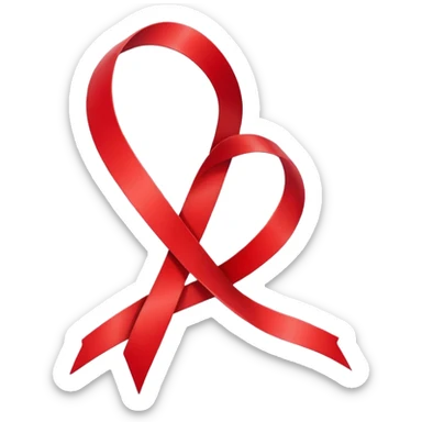 Red ribbon sticker