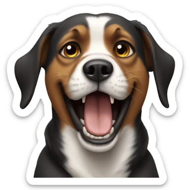 A dog Screaming finally Friday  sticker
