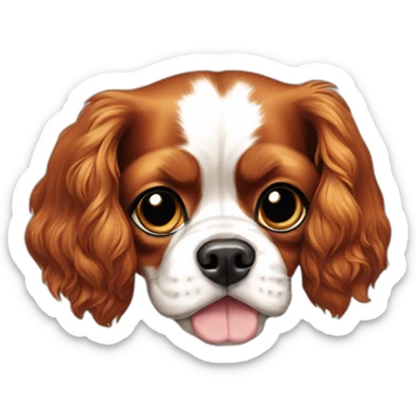 dog Cavalier King Charles Spaniel full height sticker