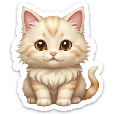 Cute kitten waiting for soap sticker