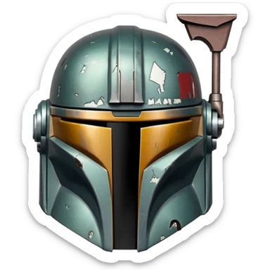 Mandalorian helmet sticker