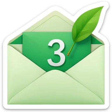 envelope with a calendar page peeking out and a large green checkmark, symbolizing a confirmed calendar invitation sticker