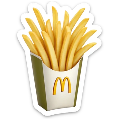 Olive color mcdonalds french fries sticker