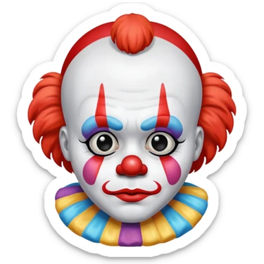clowns with sad 😢 face without tears along with some body sticker