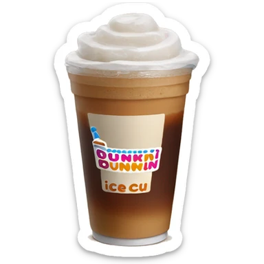 Dunkin ice coffee sticker