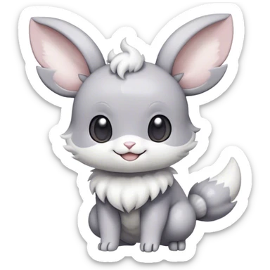 Minccino-Espurr-Cinccino-creature-hybrid sticker