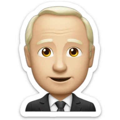 Vladimir Poutine qui fait un doigt d'honneur sticker