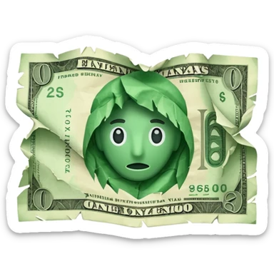 Ripped money sticker