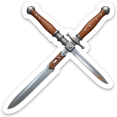 Short Broken rusty sword — cracked edge, worn grip sticker