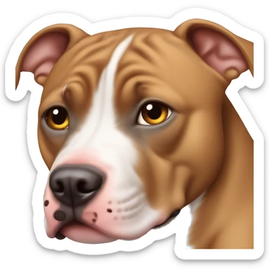 perro pitbull ojos celestes sticker