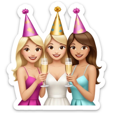 Girly bachelorette party in Paris sticker