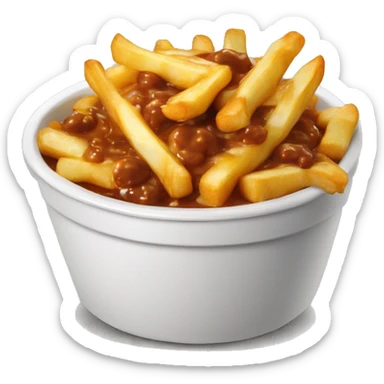 Poutine qui mange une poutine 🙂‍↔️ sticker