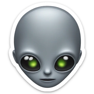 classic grey alien body sticker