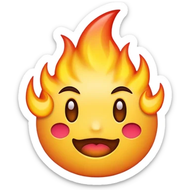Mix this 3 emoji to 1 emoji base on 😈 and take kisses from 😘 and on the behind fire 🔥 sticker