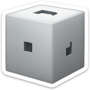cube with 3d cursor sticker