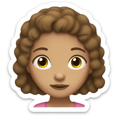 girl with light skin and brown hair sleeping sticker